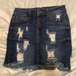 Denim mini skirt